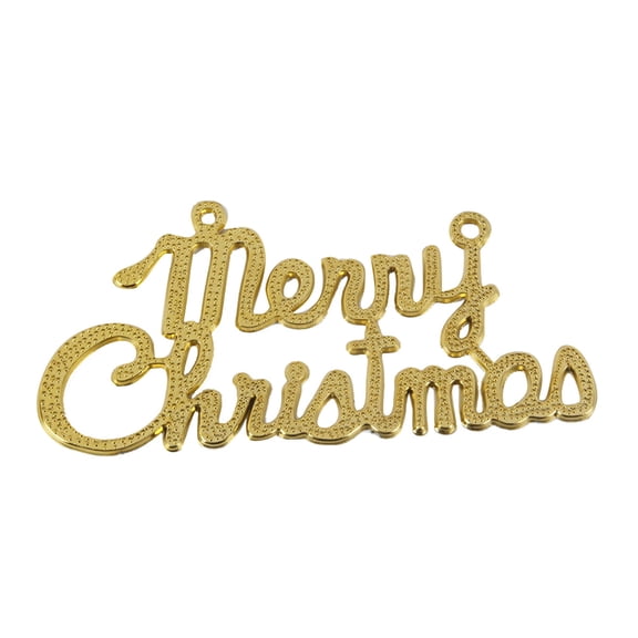 WHAMVOX 19 Cm Christmas Sign Letter Plate Reusable Christmas Decorations 10cm Golden