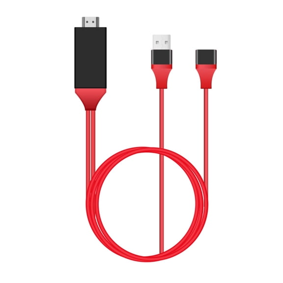 WHAMVOX 1M Micro USB to Cable Adapter Video Adaptor Compatible with Android (Red)