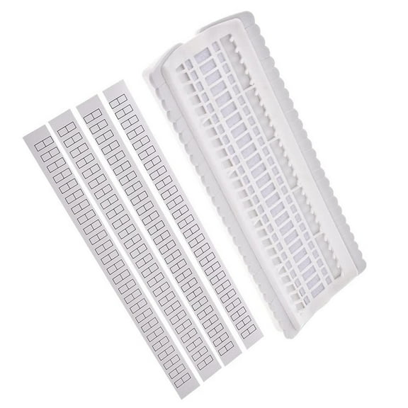 WHAMVOX 1PC Cross Stitch Thread Oganizer Mini Needle Holder Plastic Thread Arranger 50 Holes Cross Stitch Tool for Home (White)