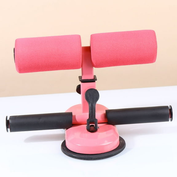 WHAMVOX 1PC Household Fitness Equipment Suction Cup Double Bar Sit-up Assist Device Abdominal Trainer for Home Exercise Sports (Pink)