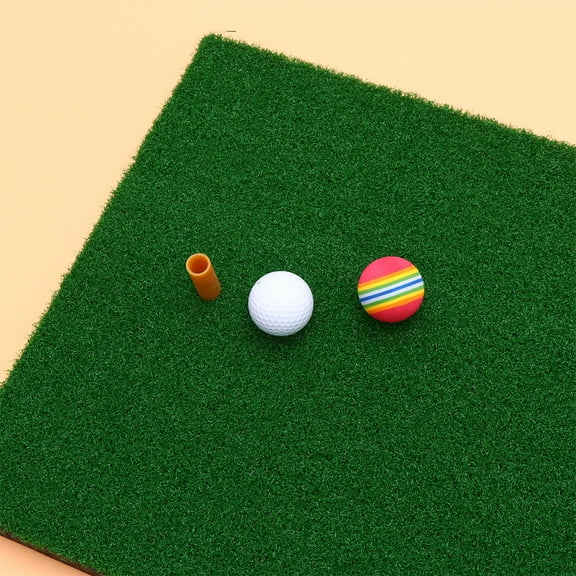 WHAMVOX 1PC Mini Practice Mat Indoor Realistic Turf Swing Mat Training Aids for Driving Hitting Chipping Putting (Style A)