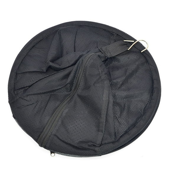 WHAMVOX 1PC Portable Camping Dry Net Folding 3 Layer Hanging Mesh Foods Dish Outdoor Beach Picnic Bag Rack Shelf Storage Basket (Black)