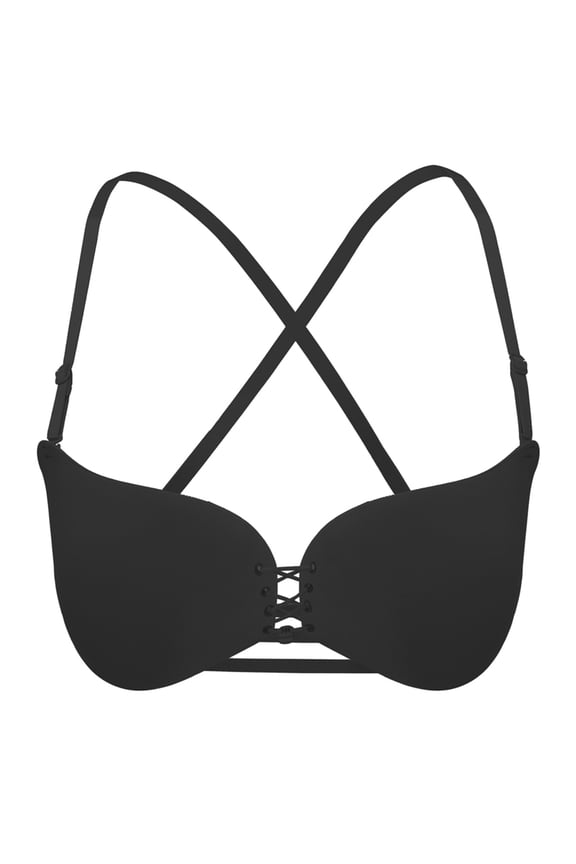 1Pack Black Padded Bralette for Women with Adjustable Drawstring