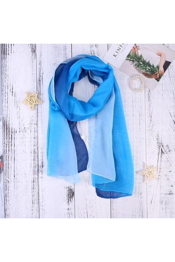1Pack Chiffon Scarf with Gradient Color Design for Fashion Needs