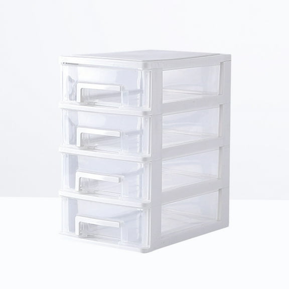 WHAMVOX 1Pack Desk Storage Box 17x24x39.5in PP 4 Layers Rectangular Shape for Study Room