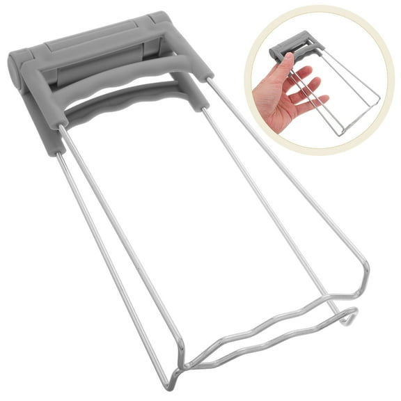 WHAMVOX 1Pack Hot Dish Plate Lifter Stainless Steel Grey for Kitchen Use Foldable and Heat Resistant Design
