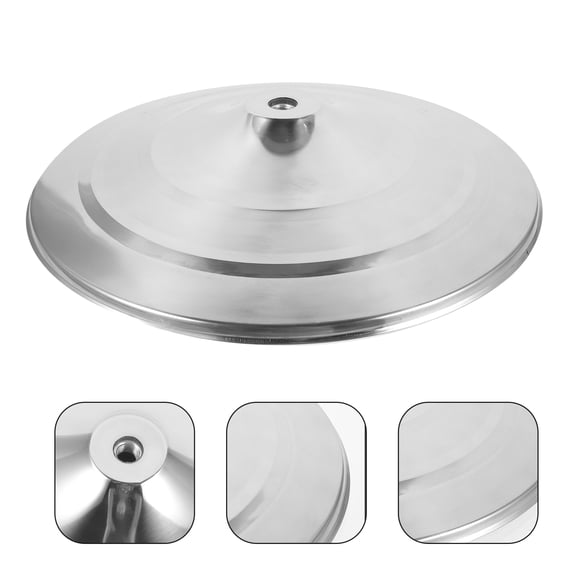 SEWCHICS Floor Flag Stand Flag Pole Holder Silver 1Set