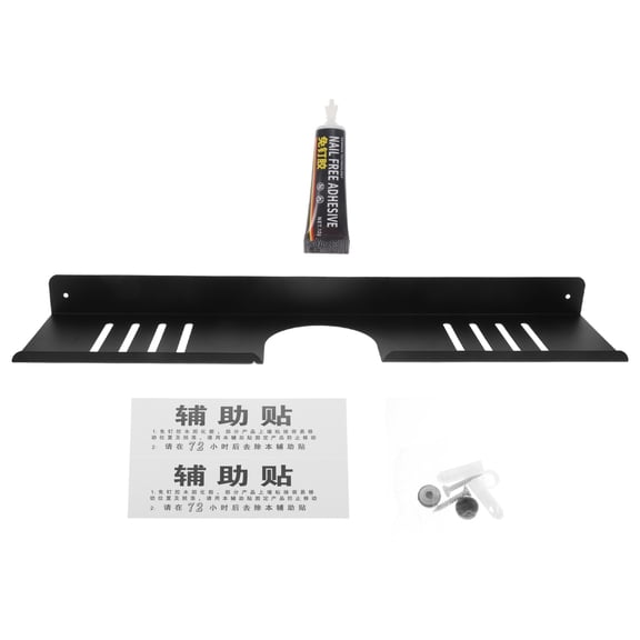 WHAMVOX 1Pack No Drilling Wall Mounted Storage Rack for Homeowners Renters Bathroom Organization 19.7X4.5X1.6In