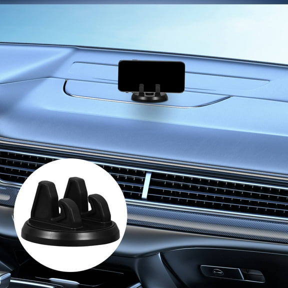 WHAMVOX 1Pack Phone Car Mount in Black Silicone and PC with Navigation Support for Drivers