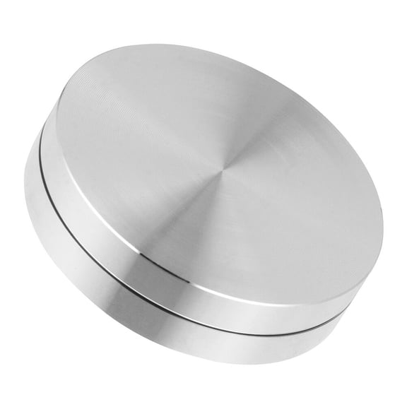 WHAMVOX 1Pack Rotating Dish For Decorating Cakes 6.00X6.00X1.50CM Silver 360 Rotation For Baking And Display