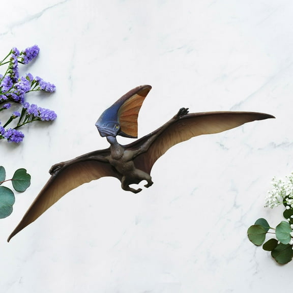 WHAMVOX 1Pack Small Dinosaur Figures Pterosaur Model PVC Material for Animal Themed Birthday Party