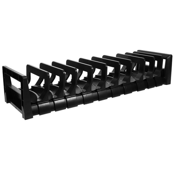 WHAMVOX 1Pack Small Dish Rack 39x12x8CM Black Rectangular Aluminium Alloy and Abs for Kitchen Utensils Home Use
