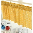 thumbnail image 1 of WHAMVOX 1Pack Style Short Curtains for Kitchen Window 145x45cm Yellow Grid Polyester, 1 of 8
