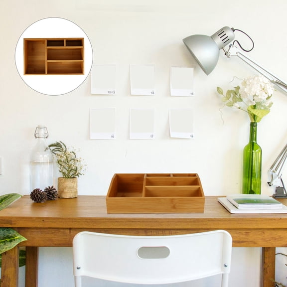 FESTFENDS Desktop Storage Case Wood Use 1Pcs 12.1X7.43X3.73in