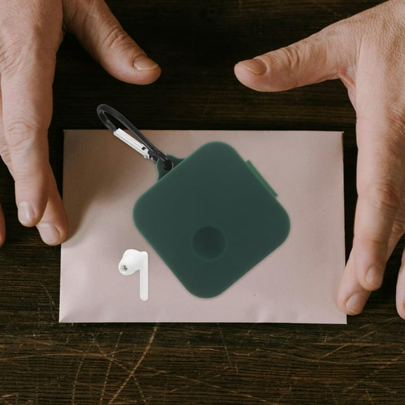 WHAMVOX 1Pack Wired Earbuds Case Metal Green Dustproof Shockproof for Commuting Workout