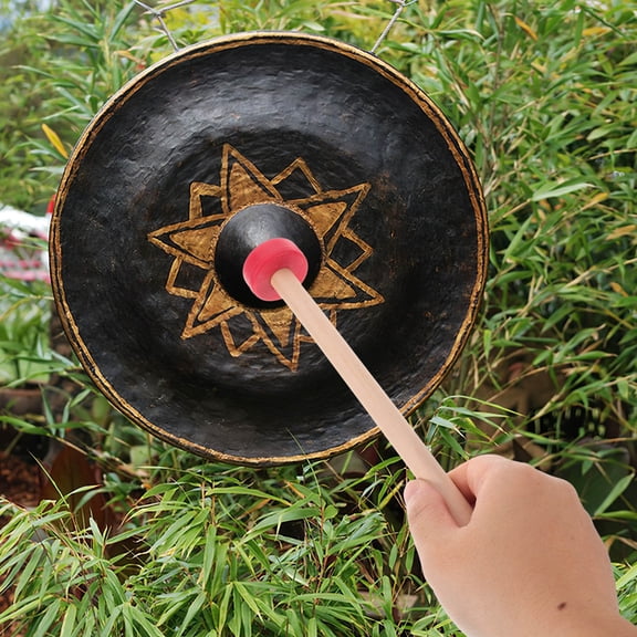 WHAMVOX 1Pack Wood Percussion Sticks Rubber Tip Hammer for Musical Instruments Red Round Head 25.0x3.6x3.6in