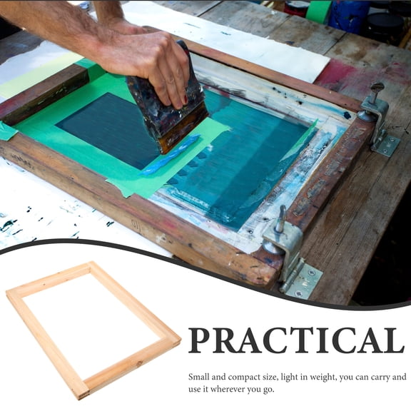 WHAMVOX 1-Pack Wood Screen Frame 48x36x1.2cm for Artists, T-Shirt Printing, Handbag Crafting, and Screen Printing Projects