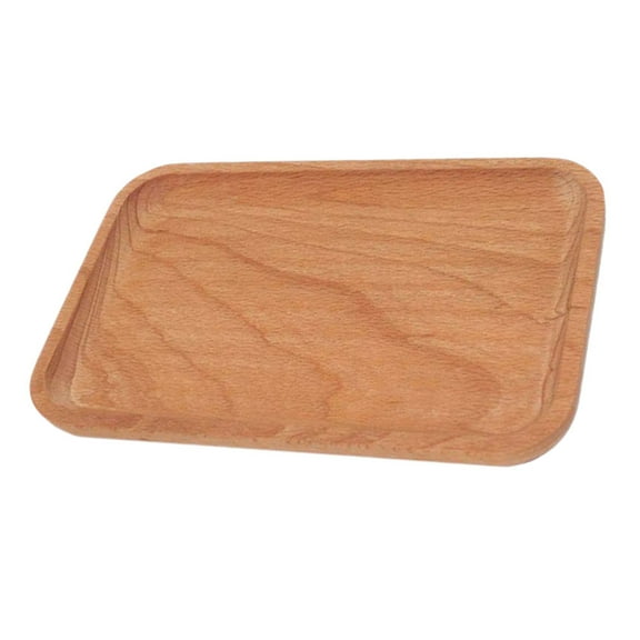 WHAMVOX 1Pc Bread Plate Simple Hotel Storage Tray Wooden Fruit Container Khaki