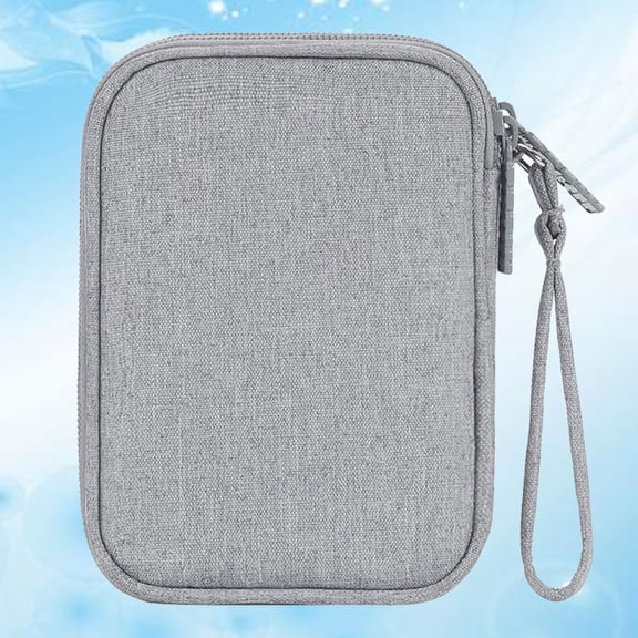 WHAMVOX 1Pc Data Cable Organizer Earphone Storage Bag Multi-function Pouch Sundries Holder Travelling Handbag (Single-layer)