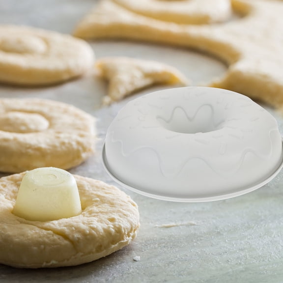 HOOWIFFY Silicone Moulds Baking Doughnut Mold Blue 1Pc