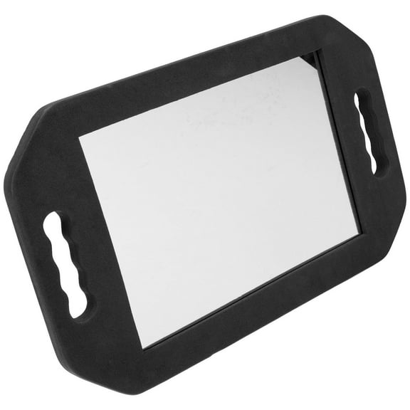 WHAMVOX 1Pc Foams Mirror with Handles Simple Style Rectangular Salon Mirror Black