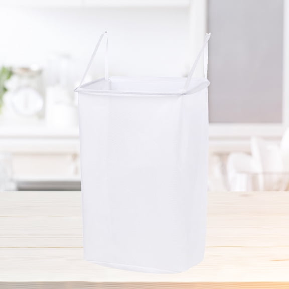 WHAMVOX 1Pc Household Pasted Wall-mounted Storage Basket Portable Hanging Storage Container for Bathroom with 2 Sticky Hooks