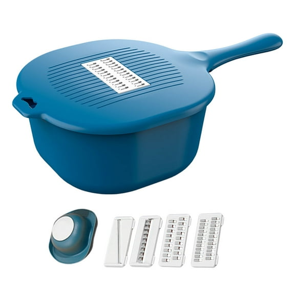 WHAMVOX 1Pc Multi-functional Vegetable Chopper Food Dicer Veggie Cutter (Dark Blue)