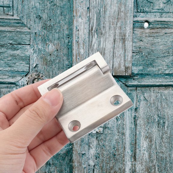 WHAMVOX 1Pc Stainless Steel Door Hinge for Home Electrical Cabinet Thickened Durable Silent Plated Silver
