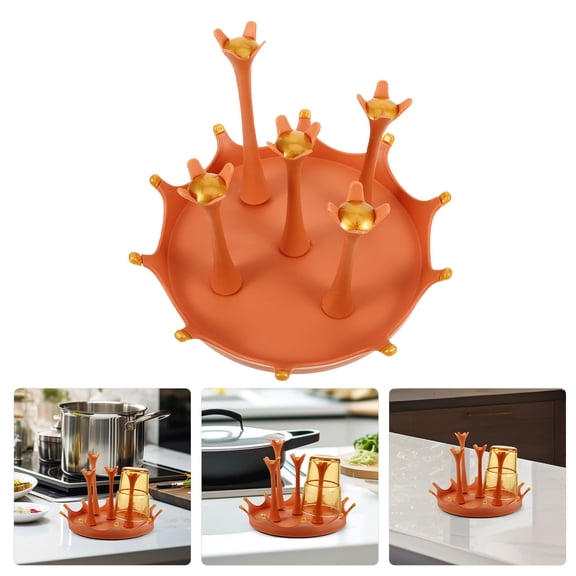 WHAMVOX 1Pcs Bottle-Drying Rack with PP and Glass Material for Families