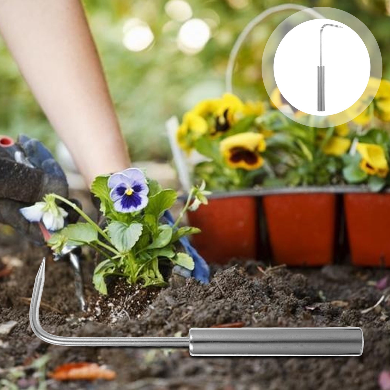 WHAMVOX 1Pcs Crack Weeder Hand Rake Garden Tool For Small Gardening ...