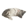 thumbnail image 1 of WHAMVOX 1Pcs Cute Figurine Grey Lying Down Cat Shape Plastic For Home And Office Decoration, 1 of 7