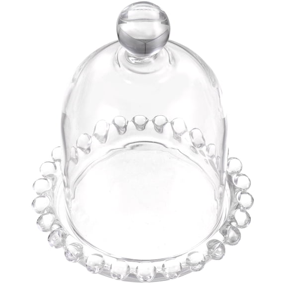 HEANUJJ Small Cloche Dome With Base Glass Simple 1 x Cake Tray