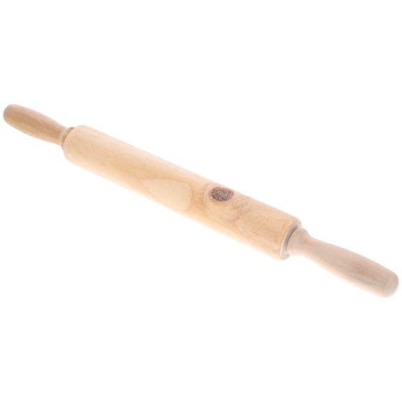 WHAMVOX 1Pcs Cylindrical Wooden Rolling Pin for Making Dumplings and Baking Home Cooks 43.00X4.00X4.00CM