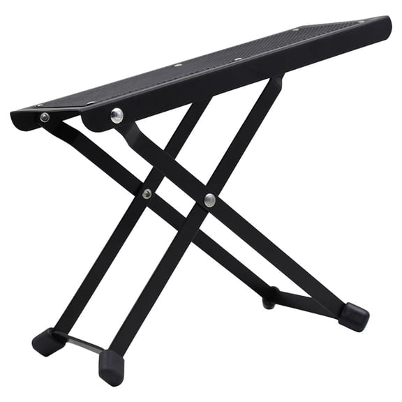WHAMVOX Ergonomic Metal Guitar Foot Stool for Music Practice, Adjustable Support, Compact 9.8x4.0x0.9 Inch, 1 Piece