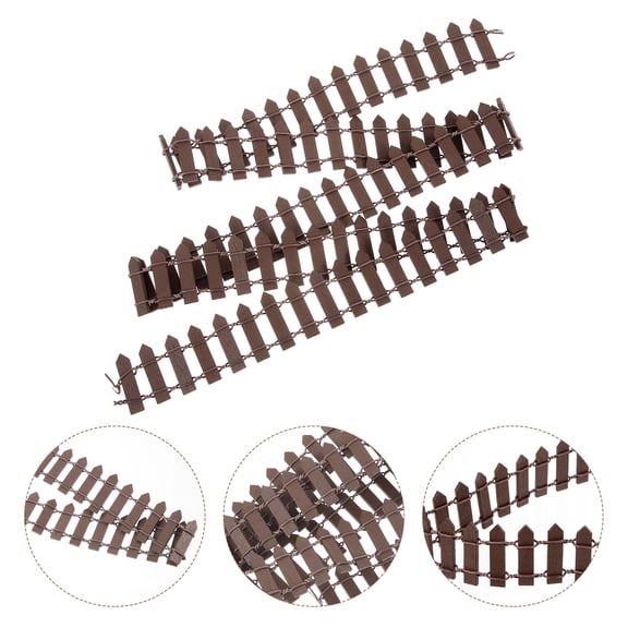 PENIKOKO Mini Garden Fence Model Decorative Wood 1Pack