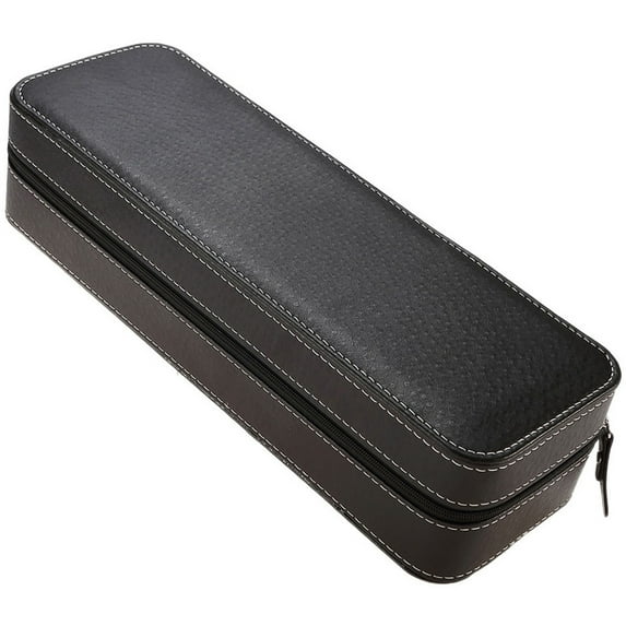 WHAMVOX 1Pcs Men's Watch Case with Rectangular Design and Black Leather Exterior