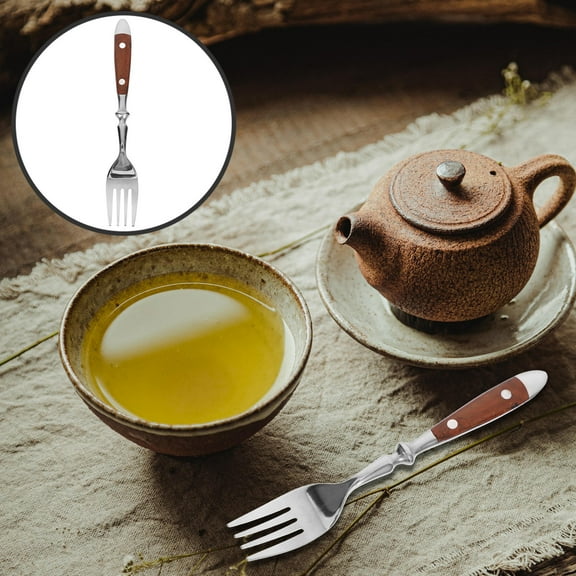 WHAMVOX 1Pcs Multi 17.4x2.5x1In Household Dinnerware Fork with Elegant Design for Casual Settings