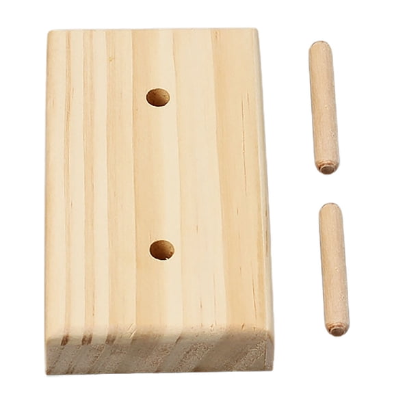 WHAMVOX 1Pcs Pine Wood Thread Storage Organizer for and DIY Enthusiasts in Light Yellow