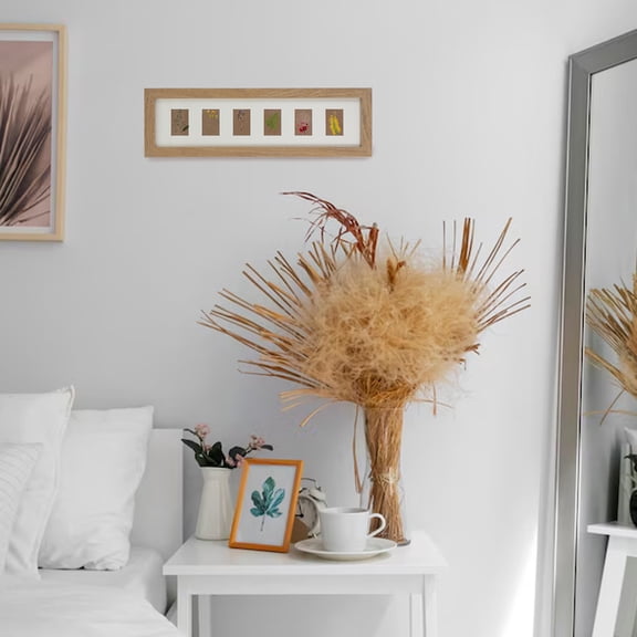 WHAMVOX 1Pcs Rustic Wood Picture Frame for Wall and Desktop Use in Light Brown 40.3X12.2X3.3In