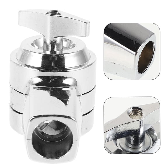WHAMVOX 1Pcs Silver Cymbal Stand Clamp with Drum Mounting and Clamp Rack for Drum Set Accessories
