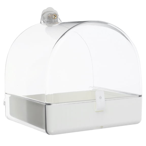 WHAMVOX 1Pcs Suspendable Parrot Bath Box With ABS Material For Parakeets 17.9in X 17.0in X 18.9in