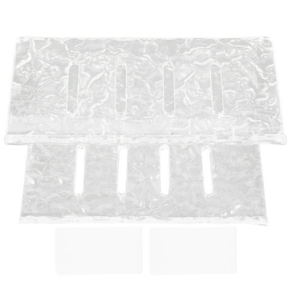 WHAMVOX 1Pcs Transparent Acrylic Soap Holder for Home Use Double Layer Storage Non Slip Design 5 50x3 54x3 14 In