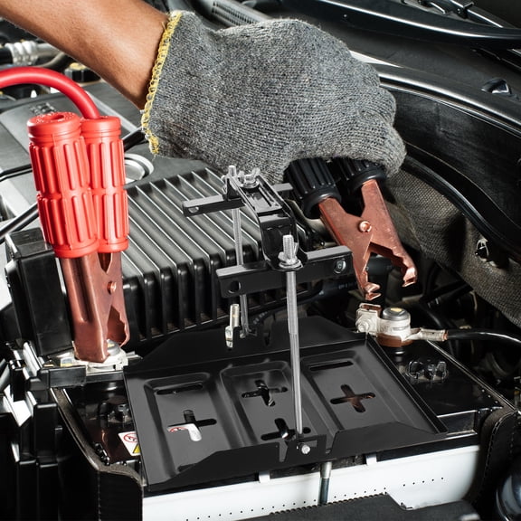 WHAMVOX 1Set Adjustable Clamp Battery Tray for Automotive and Boat Use 11.0x7.5x7.5in