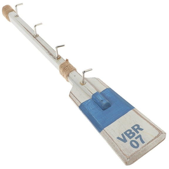 WHAMVOX 1Set Beach Style Coat Racks Wooden Paddle Shaped Hook .00X6.80X4.00CM Wood Iron For Home Kitchen