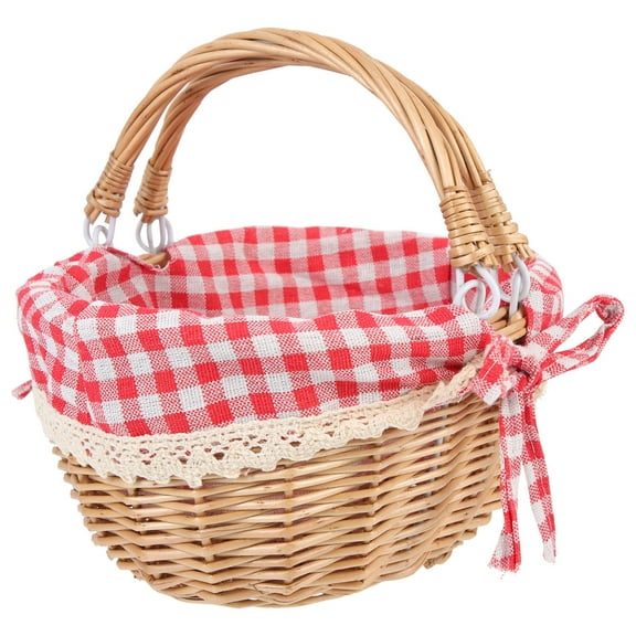 WHAMVOX 1Set Bins Woven Basket Cotton Linen for Storage 10.22X8.45X5.50in