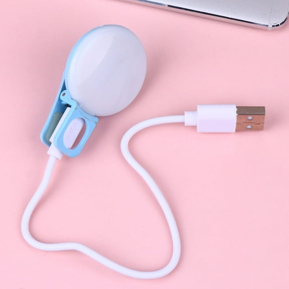 WHAMVOX 1Set Blue ABS PC Round Portable Selfie Lamp for Mobile Phone and Laptop Portable Filling Light