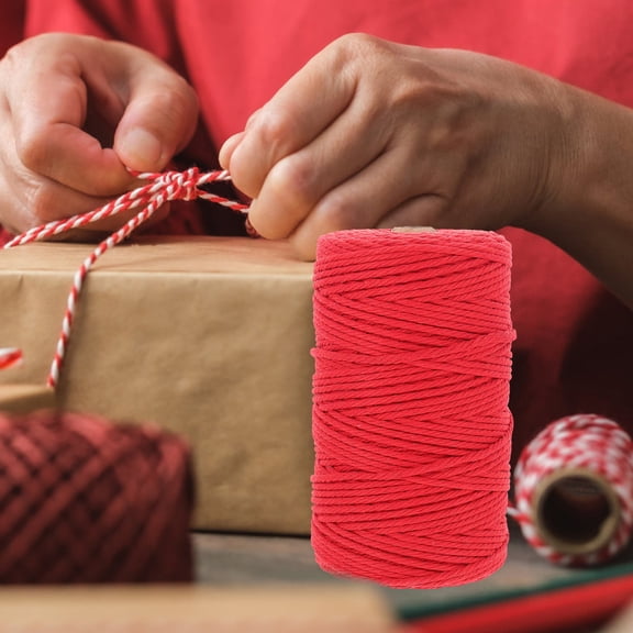 WHAMVOX 1Set Cotton String For Diy Projects And Craft Making Red