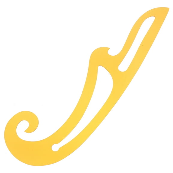 WHAMVOX 1Set Curved Ruler for Clothing Design Curved Template Tool for Beginners and Students in Yellow