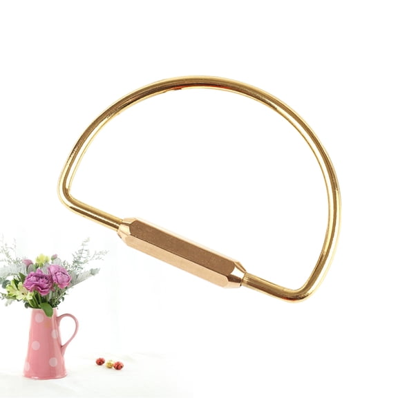 WHAMVOX 1Set D Shaped Keyring Holder in Golden Brass with Quick Release for Men