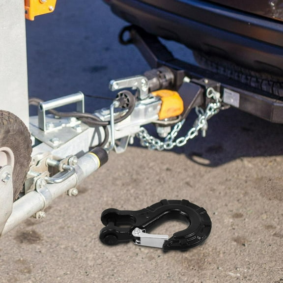 WHAMVOX Warn Winch Hook Winch Hook Black Alloy Steel 1Set for Heavy Loads Tasks